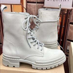 Steve Madden White Combat Boots